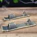 Statuie decorativa, VeliumCraft, 13x3x3.2 cm, Buddha in barca, cu functie de arzator bete parfumate, pentru meditatie si relaxare, regenerare spirituala, metal, arzator