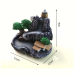 Arzator de tamaie, VeliumCraft, 11x6.5x9 cm, cabana dintre munti cu moara, statuie decorativa pentru meditatie si relaxare, regenerare spirituala, ceramica