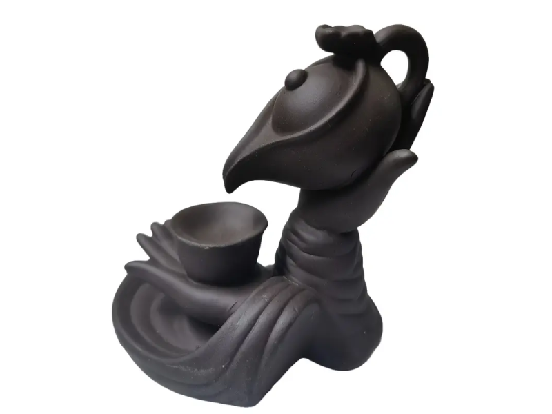Arzator de tamaie, VeliumCraft, 14x14x9 cm, mana lui Buddha, statuie decorativa pentru meditatie si relaxare, regenerare spirituala, ceramica