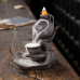Arzator de tamaie, VeliumCraft, 14x14x9 cm, mana lui Buddha, statuie decorativa pentru meditatie si relaxare, regenerare spirituala, ceramica