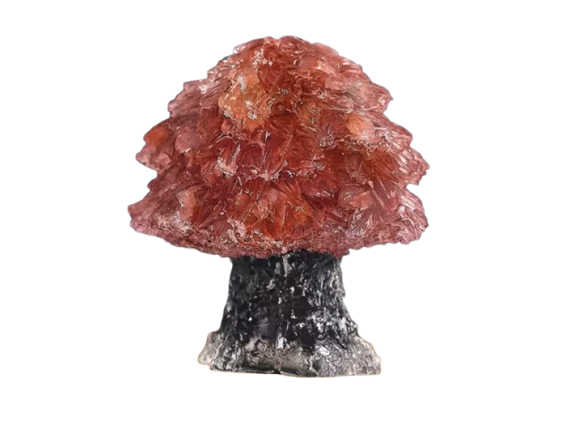 Copac de cristal, VeliumCraft, 4.5x5 cm, sombolizeaza bogatia si norocul, slefuit manual, rosu Copac de cristal, VeliumCraft, 4.5x5 cm, sombolizeaza bogatia si norocul, slefuit manual, rosu