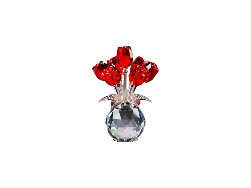Cosulet cu trandafiri din cristal, VeliumCraft, 11x8 cm, aspect elegant, material clar, cadoul ideal, flori, floare Cosulet cu trandafiri din cristal, VeliumCraft, 11x8 cm, aspect elegant, material clar, cadoul ideal, flori, floare