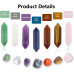 Mini set de cristale vindecatoare cu 14 cristale - Include 7 pietre naturale polisate si 7 turnuri cu dublu varf din cristale