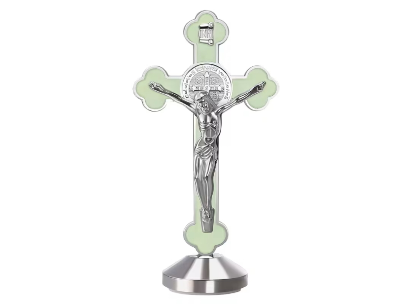 Maintuitorul pe cruce, VeliumCraft, 8x4 cm luminoasa in intuneric, pentru pace interioara si liniste, zinc Maintuitorul pe cruce, VeliumCraft, 8x4 cm luminoasa in intuneric, pentru pace interioara si liniste, zinc