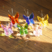 Fluture de cristal, VeliumCraft, 8x6x5 cm, propaga lumina cu efect vitraliu, pentru relaxare si meditatie, purple