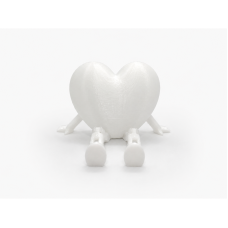 Inima decorativa articulata, 9x6x4 cm, cadou pentru cineva drag, orice ocazie, picioruse miscatoare, plastic, alb Inima decorativa articulata, 9x6x4 cm, cadou pentru cineva drag, orice ocazie, picioruse miscatoare, plastic, alb