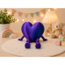 Inima decorativa articulata, 9x6x4 cm, cadou pentru cineva drag, orice ocazie, picioruse miscatoare, plastic, negru violet albastru Inima decorativa articulata, 9x6x4 cm, cadou pentru cineva drag, orice ocazie, picioruse miscatoare, plastic, negru violet albastru