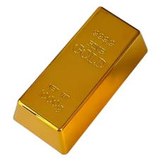Lingou decorativ, VeliumCraft, 16.7x7.7x4.7 cm, design 1 kg, 999.9 puritate, 24 kt, aducator de noroc si prosperitate, auriu