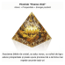 Piramida orgonica Ochiul Tigrului si fota de aur lotus, VeliumCraft, 5x5 cm, generatoare de energie, cu cristale vindecatoare si pietre naturale, pentru meditatie, protectie si energie pozitiva, golden deschis