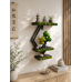 Raft perete in stil zen, VeliumCraft, 35x27x9.5 cm, cu licheni naturali, cu bonsai pentru relaxare in living sau dormitor, plastic abs Raft perete in stil zen, VeliumCraft, 35x27x9.5 cm, cu licheni naturali, cu bonsai pentru relaxare in living sau dormitor, plastic abs