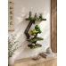 Raft perete in stil zen, VeliumCraft, 35x27x9.5 cm, cu licheni naturali, cu bonsai pentru relaxare in living sau dormitor, plastic abs Raft perete in stil zen, VeliumCraft, 35x27x9.5 cm, cu licheni naturali, cu bonsai pentru relaxare in living sau dormitor, plastic abs