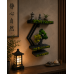Raft perete in stil zen, VeliumCraft, 35x27x9.5 cm, cu licheni naturali, cu bonsai pentru relaxare in living sau dormitor, plastic abs Raft perete in stil zen, VeliumCraft, 35x27x9.5 cm, cu licheni naturali, cu bonsai pentru relaxare in living sau dormitor, plastic abs