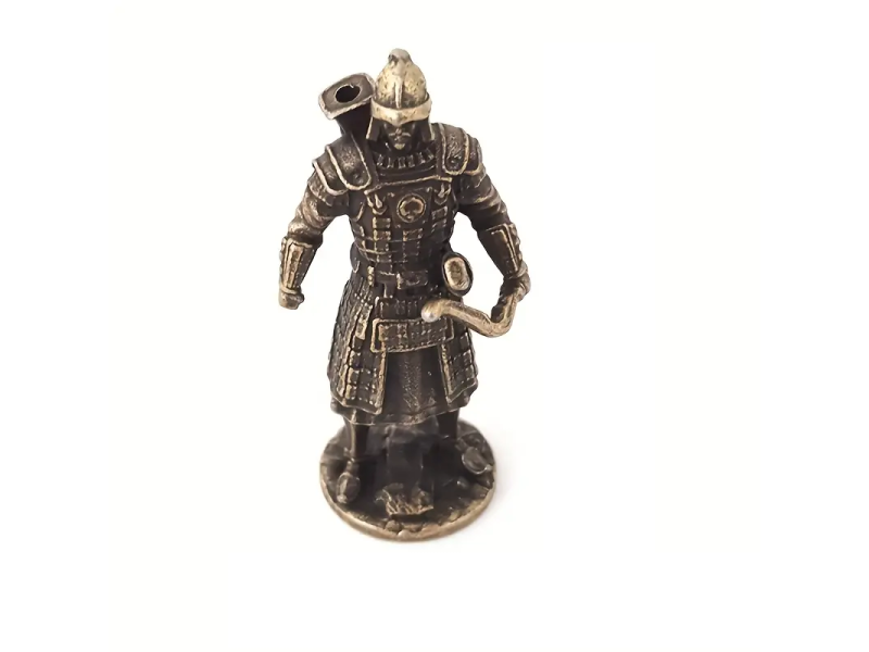 Samurai cu arc statuie, VeliumCraft, 6x3 cm, pentru betisoare parfumate, macheta detaliataq, metal