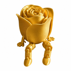 Trandafir decorativ, VeliumCraft, 8.6x6.5x5 cm, picioare articulate, cadou pentru o persoana draga, printat 3D, auriu Trandafir decorativ, VeliumCraft, 8.6x6.5x5 cm, picioare articulate, cadou pentru o persoana draga, printat 3D, auriu