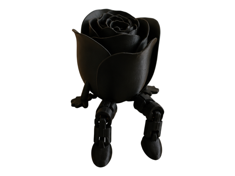 Trandafir decorativ, VeliumCraft, 8.6x6.5x5 cm, picioare articulate, negru Trandafir decorativ, VeliumCraft, 8.6x6.5x5 cm, picioare articulate, negru