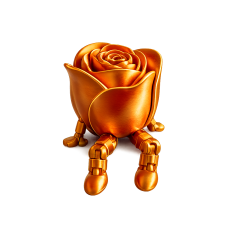 Trandafir decorativ, VeliumCraft, 8.6x6.5x5 cm, picioare articulate, cadou pentru o persoana draga, printat 3D, rosu gold Trandafir decorativ, VeliumCraft, 8.6x6.5x5 cm, picioare articulate, cadou pentru o persoana draga, printat 3D, rosu gold