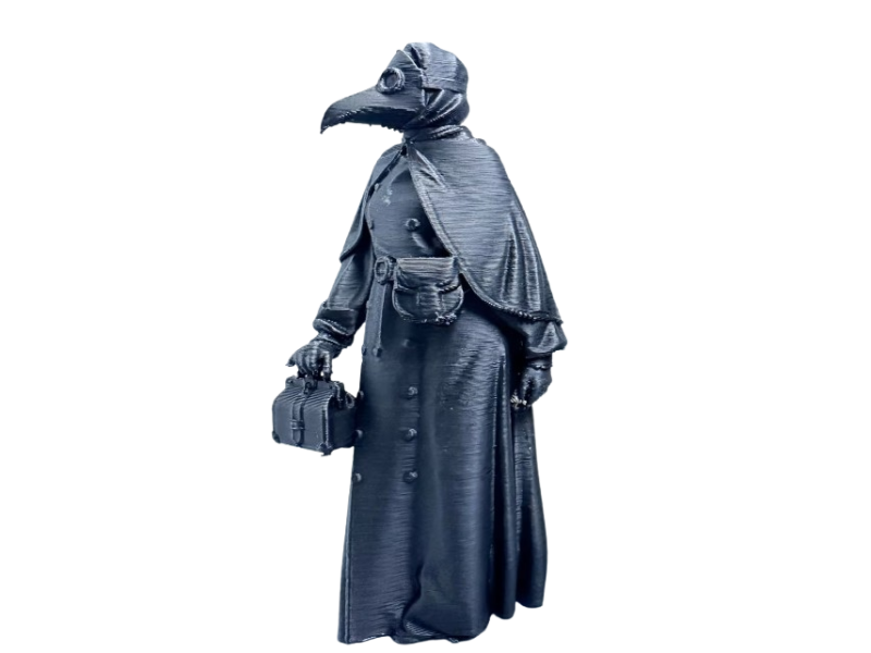Figurina Plague doctor, VeliumCraft, 10.5 cm, plastic, negru