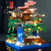  Blocuri magnetice de constructie, VeliumCraft, 3200 buc, model casuta in copac cu piersic, abs