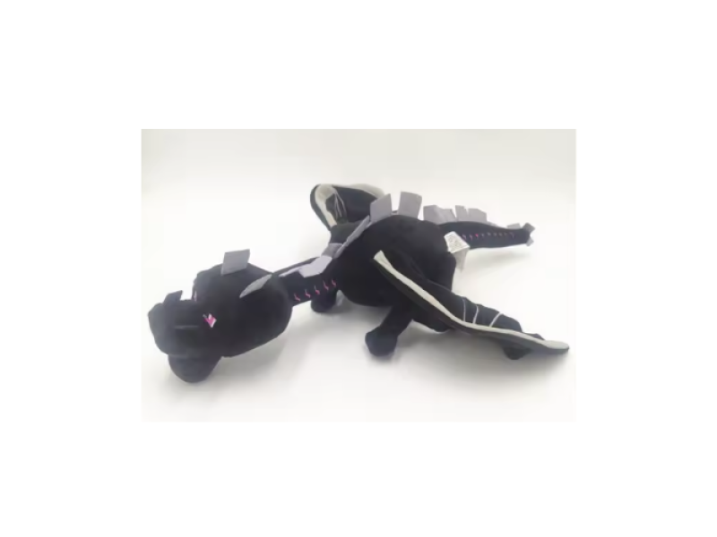 Jucarie de plus, VeliumCraft, Dragon Negru, 60cm, negru