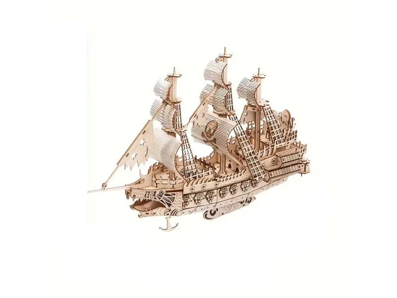 Corabie de lemn, VeliumCraft, model Flying Dutchman Piratii din caraibe, 35.3x10.5x24 cm, necesita asamblare, recomandam pictare, lemn Corabie de lemn, VeliumCraft, model Flying Dutchman Piratii din caraibe, 35.3x10.5x24 cm, necesita asamblare, recomandam pictare, lemn