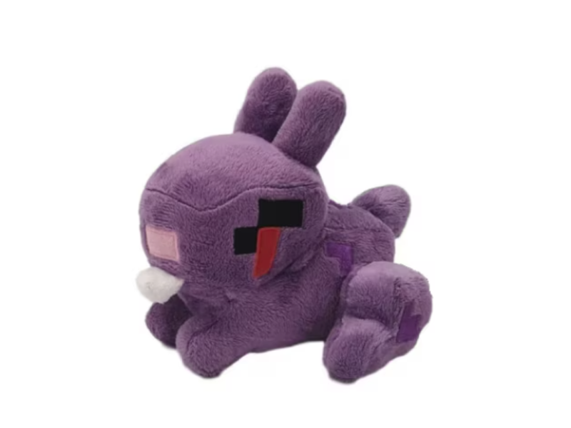 Jucarie Plush iepuras, VeliumCraft 16 cm, pufos, pentru copii, mov