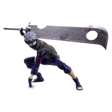 Ninja albastru figurina, VeliumCraft, 15x26cm, cu sabie, nearticulata