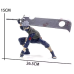 Ninja albastru figurina, VeliumCraft, 15x26cm, cu sabie, nearticulata
