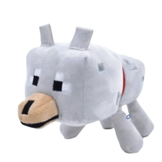 Jucarie Plush Lup adult, 20-38 cm, pufos, pentru copii, alb Jucarie Plush Lup adult, 20-38 cm, pufos, pentru copii, alb