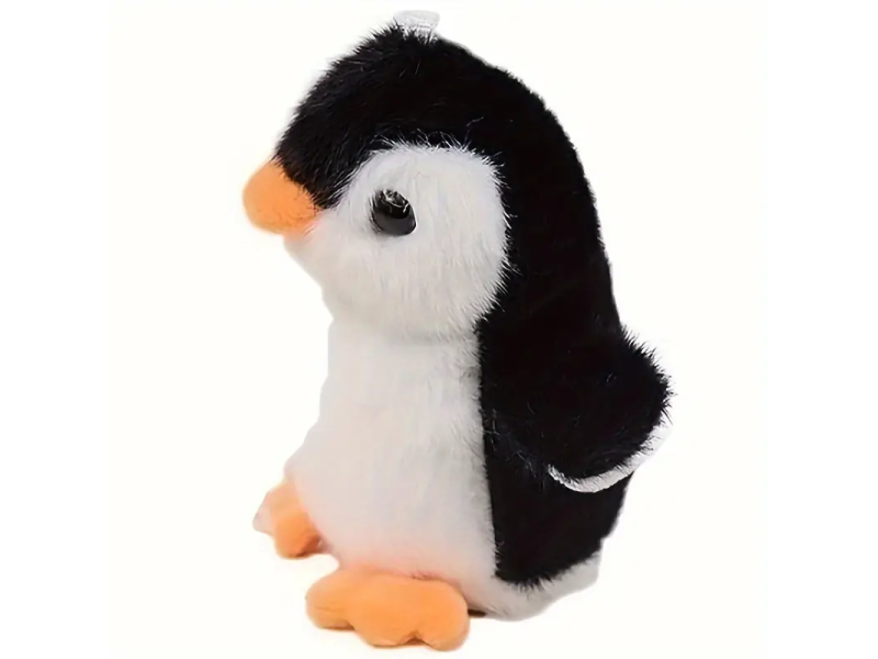 Pinguin de plus, VeliumCraft, 11 cm, dragut, moale la atingere, negru