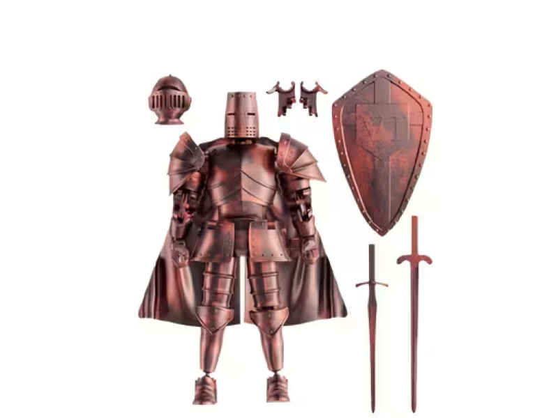 Cavaler medieval, VeliumCraft, 14x13 in armura, compus din schelet si echipament, ABS, rosu Cavaler medieval, VeliumCraft, 14x13 in armura, compus din schelet si echipament, ABS, rosu