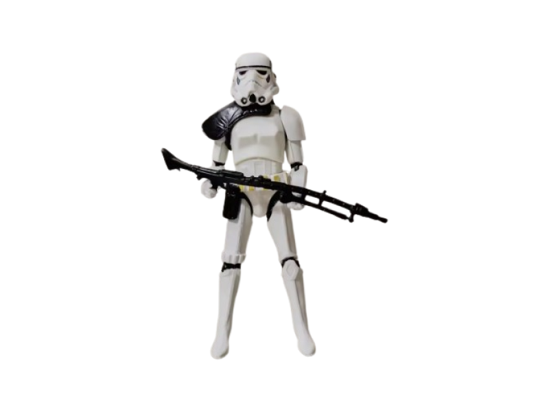 Jucarie soldat heavy gunner figurina, 15 cm, cu mitraliera si casca detasabila, articulata, flexibil, rezistent la socuri si rupere
