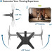 Suport TV de perete, Bontec, 26-55 inch (66-139cm), pivotant, reglabil complet, otel, 45 kg max, negru