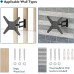 Suport TV de perete, Bontec, 26-55 inch (66-139cm), pivotant, reglabil complet, otel, 45 kg max, negru