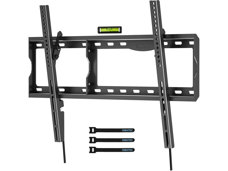 Suport TV de perete, Bontec, 37-86 inch (93-218cm), reglabil, otel, 75kg max, negru
