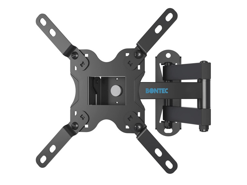 Suport TV de perete, Bontec, 13-43 inch (33-109cm), pivotant reglabil flexibil, otel, 20 kg max, negru