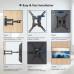 Suport TV de perete, Bontec, 13-43 inch (33-109cm), pivotant reglabil flexibil, otel, 20 kg max, negru