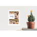 Tablou Canvas Personalizat tip colaj, VeliumCraft, 40x30 cm, personalizabil 90%, rama textura lemn, alba, necesita 7 imagini
