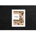 Tablou Canvas Personalizat tip colaj, VeliumCraft, 40x30 cm, personalizabil 90%, rama textura lemn, alba, necesita 7 imagini