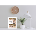 Tablou Canvas Personalizat tip colaj, VeliumCraft, 40x30 cm, personalizabil 90%, rama textura lemn, alba, necesita 7 imagini