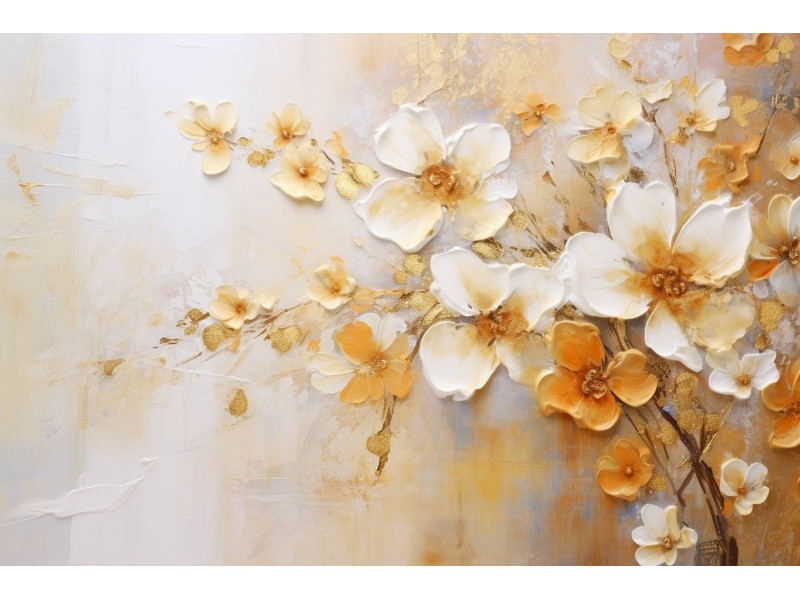 Tablou Canvas Magnolie, flori, natura, living, 80 x 50 cm