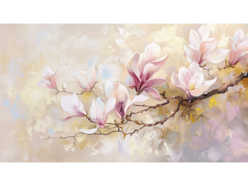 Tablou Canvas Magnolie inflorita, flori, 90 x 50 cm