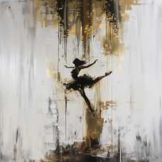 Tablou Canvas dormitor, living, Femeie, balerina, dansul vietii, 45 x 45 cm