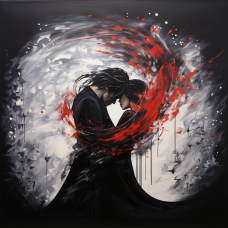 Tablou Canvas living, dormitor, Cuplu etern, iubire, femeie, 45 x 45 cm