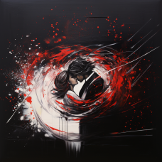 Tablou Canvas living, dormitor, Cuplu etern 2, iubire, femeie, 45 x 45 cm