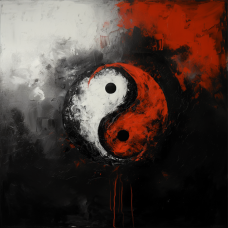 Tablou Canvas living, dormitor, Yin si yang, eternitate, armonie, 45 x 45 cm