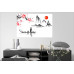 Tablou Canvas living, Peisaj in Japonia, munti, lac rasarit, Arta Japoneza, natura 80 x 50 cm