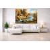 Tablou Canvas Cabana ideala 34, 80 x 50 cm, natura, peisaj, stil pictura, sasiu de lemn, panza de bumbac 90%, agatatoare invizibila