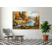Tablou Canvas Cabana ideala 34, 80 x 50 cm, natura, peisaj, stil pictura, sasiu de lemn, panza de bumbac 90%, agatatoare invizibila