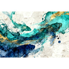 Tablou Canvas Pesti Abstract 1, 80x50 cm, sasiu de lemn, panza de bumbac 90%, agatatoare invizibila