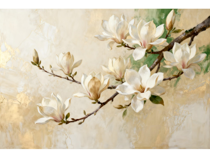 Tablou Canvas Magnolie Dans 2, 80x50 cm, sasiu de lemn, panza de bumbac 90%, agatatoare invizibila Tablou Canvas Magnolie Dans 2, 80x50 cm, sasiu de lemn, panza de bumbac 90%, agatatoare invizibila